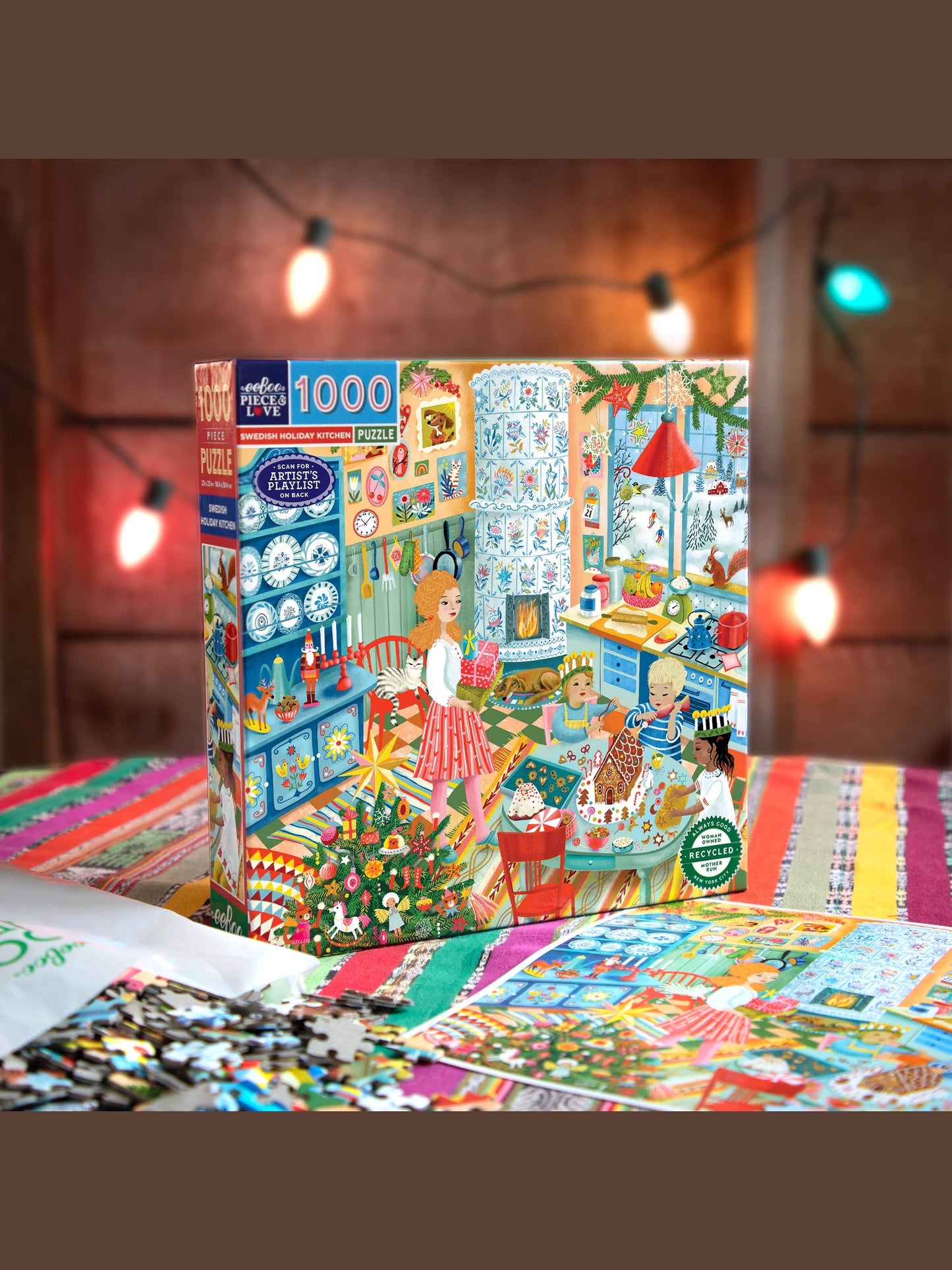 eeboo Swedish Holiday Kitchen 1000 Piece Puzzle