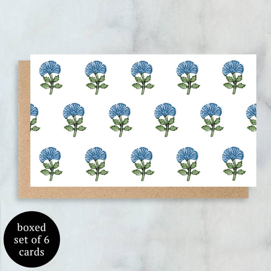 Block Print Mini Cards- Boxed Set of 6