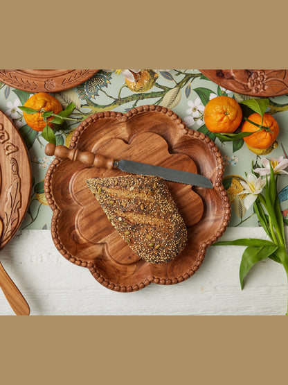 Serrated Bread Knife, Wood Handle