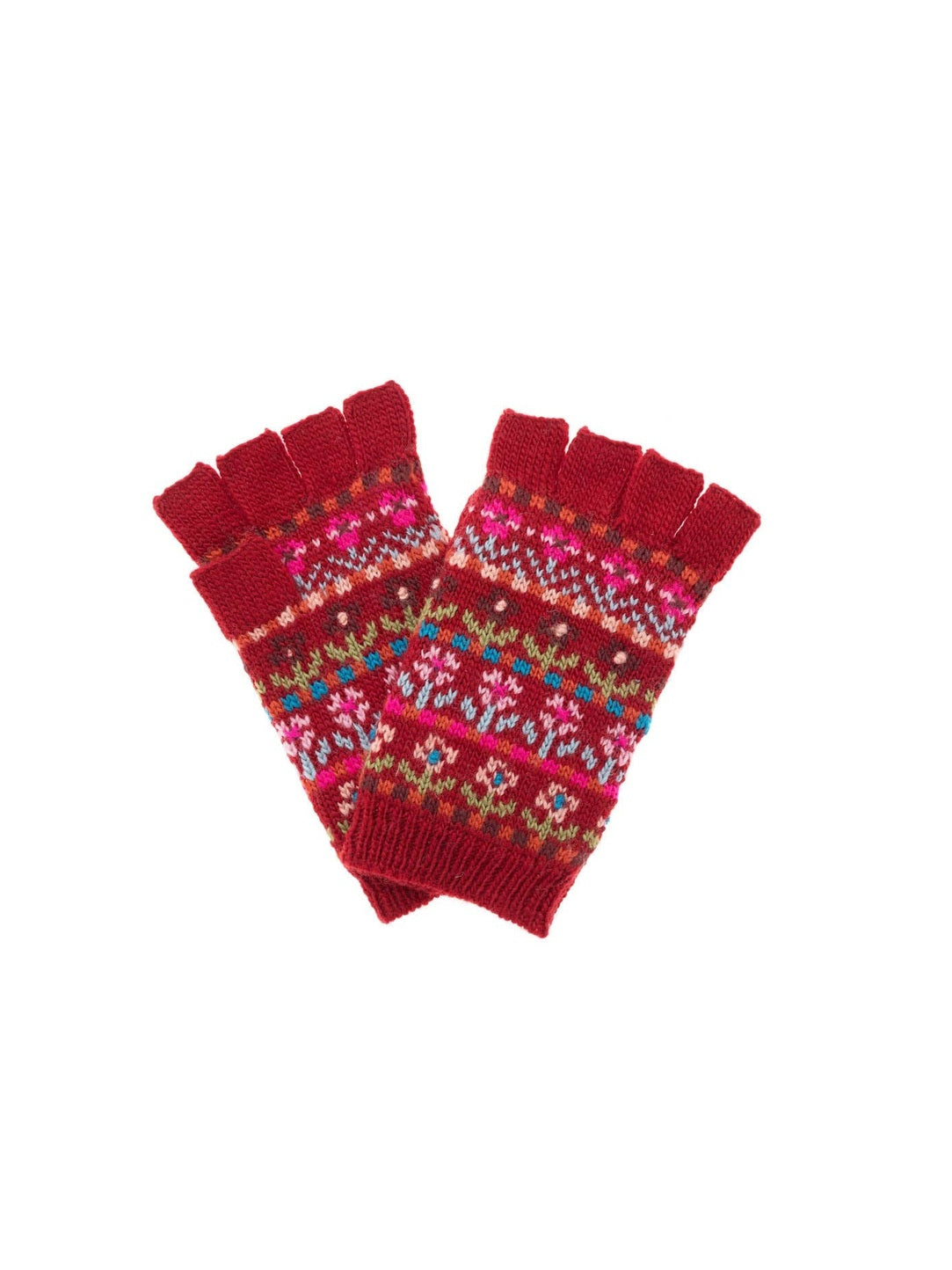 Tulip Fingerless Glove: Red
