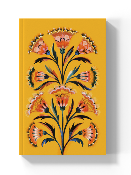 Golden Floral Classic Layflat Journal Notebook