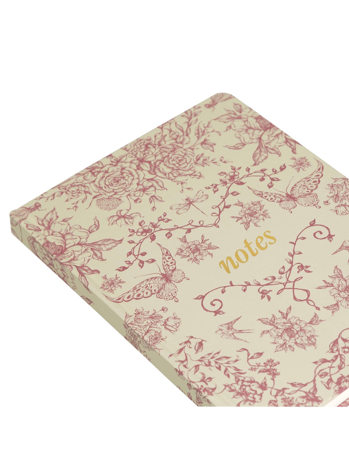 Red Toile Notes Journal, Hardcover Stationery