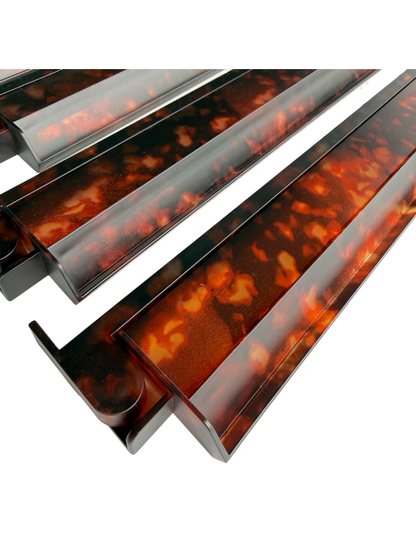 Tortoise Shell Mahjong Rack & Pusher Set Matte Finish: Tortoise Shell