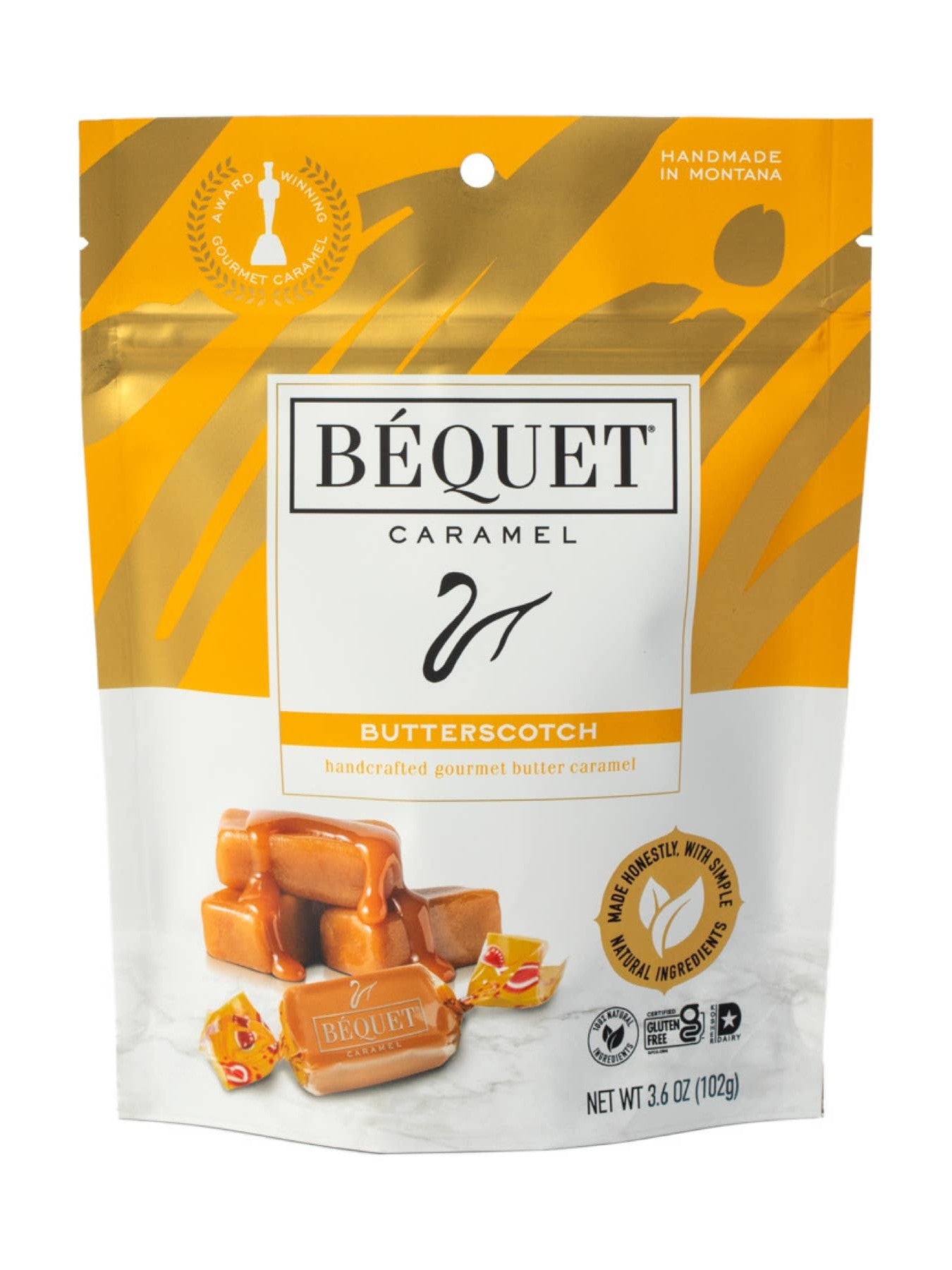 Béquet Gourmet Caramel 3.6 oz Pouch: Celtic Sea Salt