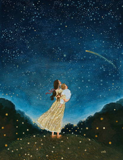 Gold Framed "Second Star to the Right" Print: 8x10