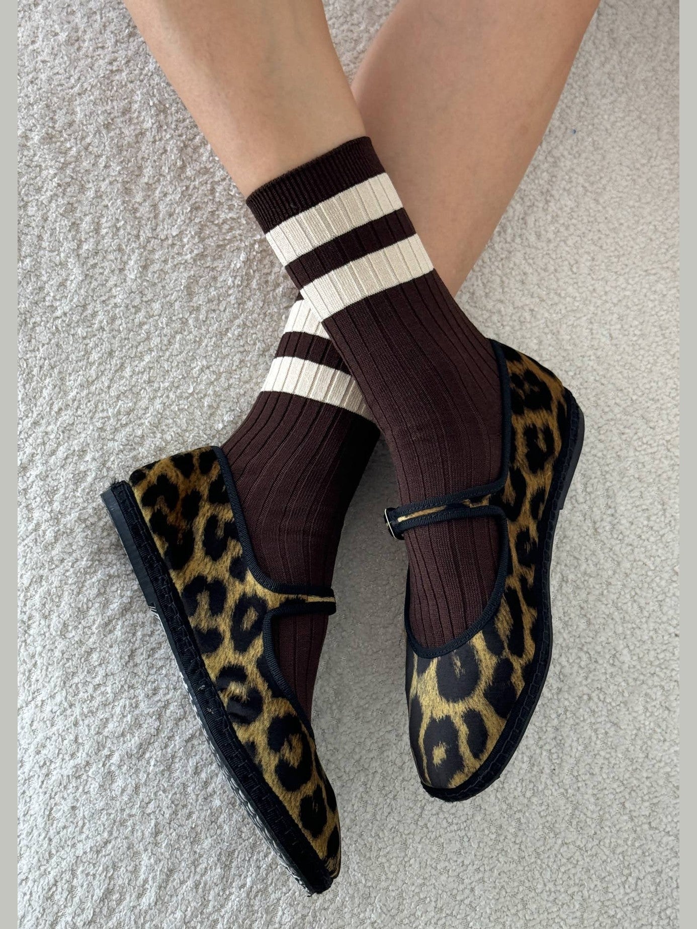 Her Socks - Varsity: Espresso