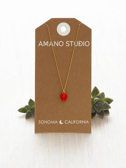 Summer Strawberry Necklace