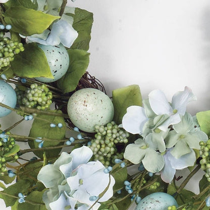 22" Blue And Green Spring Mixed Assortment Artificial Wreath