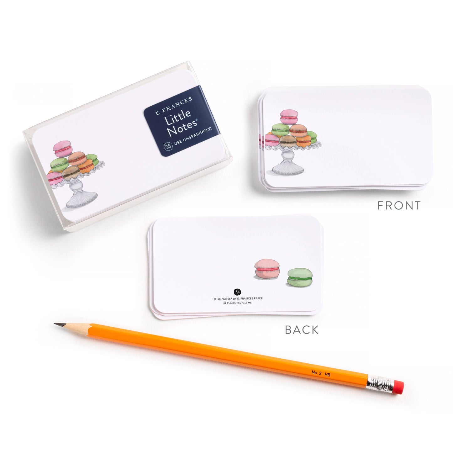 Macaron Little Notes® – Mini Notecard Pack, Set of 55