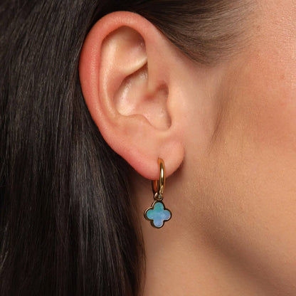 Sky Clover Earrings | 18K Gold-Plated: Gold