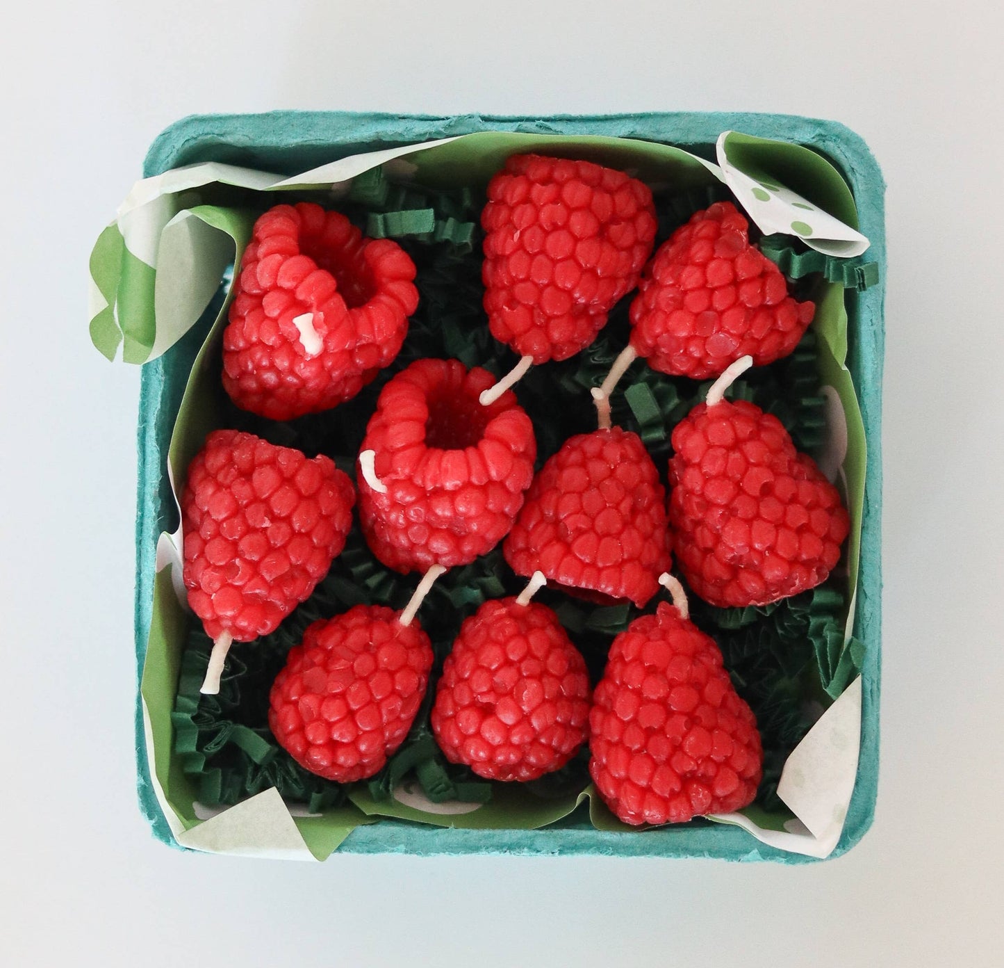 Beeswax Raspberry Birthday Candles: 10