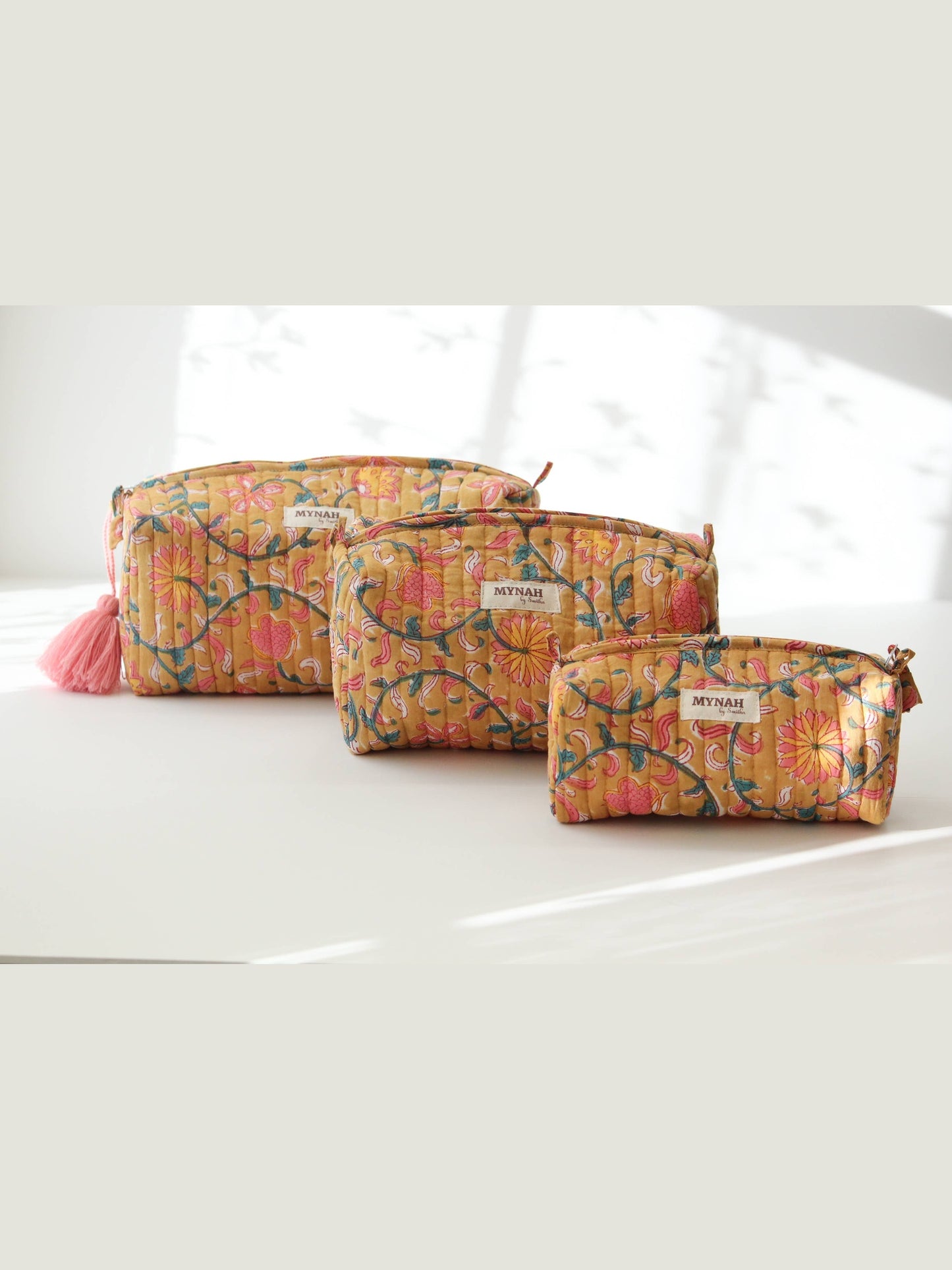 Henna vines print travel/makeup/organizer/bag-Set of 3