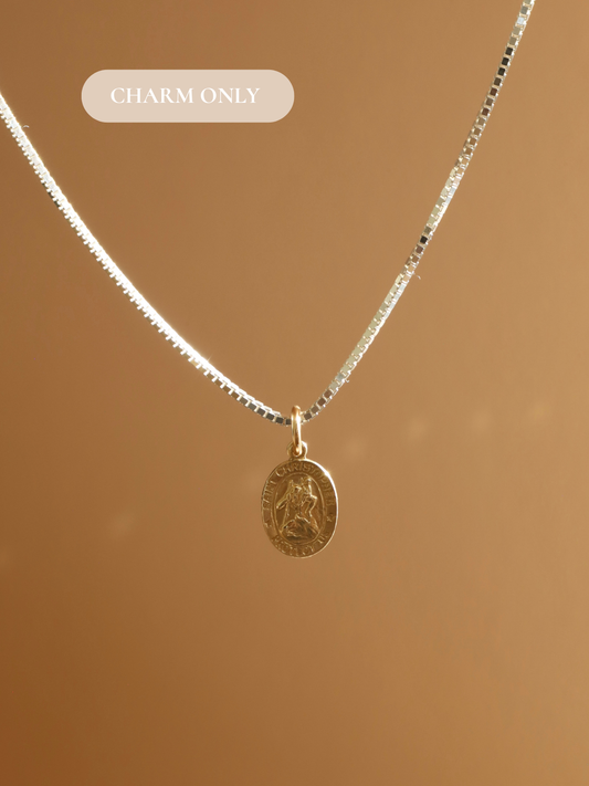 ST. CHRISTOPHER CHARM- GOLD FILLED (charm only)