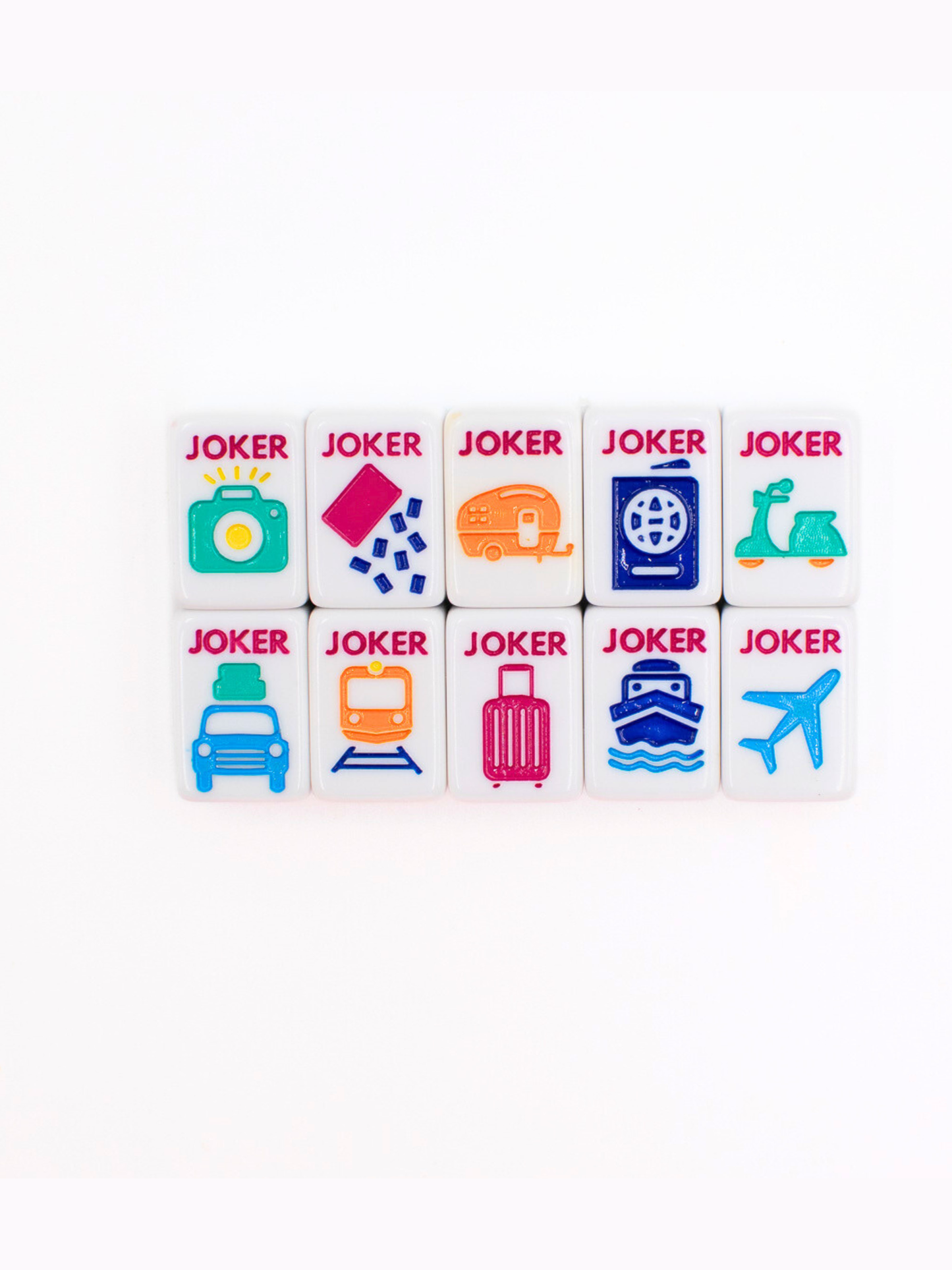 MINI TRAVEL MAHJONG Tile Set |  Mini Anywhere Series  |  White