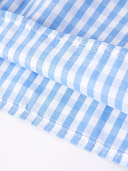 Flag Embroidery Smocking Girls Dress