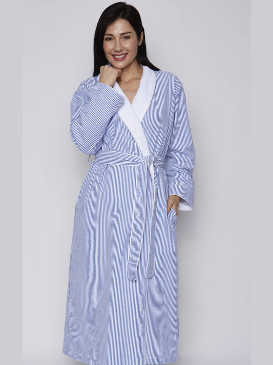 Seersucker Shimmer Lined Robe