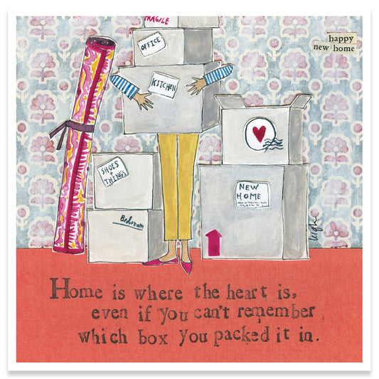 HOME IS WHERE | CURLY GIRL CONGRATULATIONS CARD: None