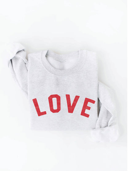 White Heather LOVE Graphic Sweatshirt