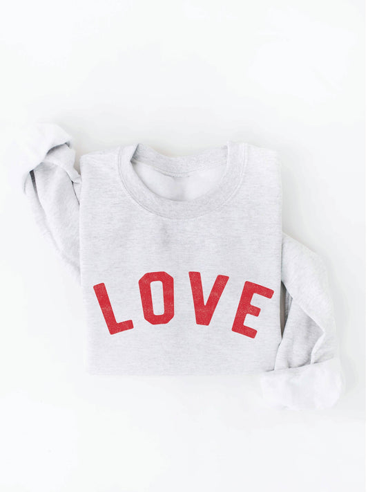 White Heather LOVE Graphic Sweatshirt