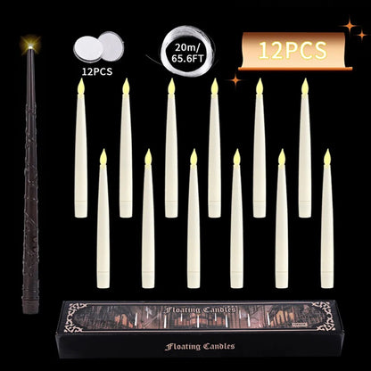 Floating Flickering Candles with Magic Wand