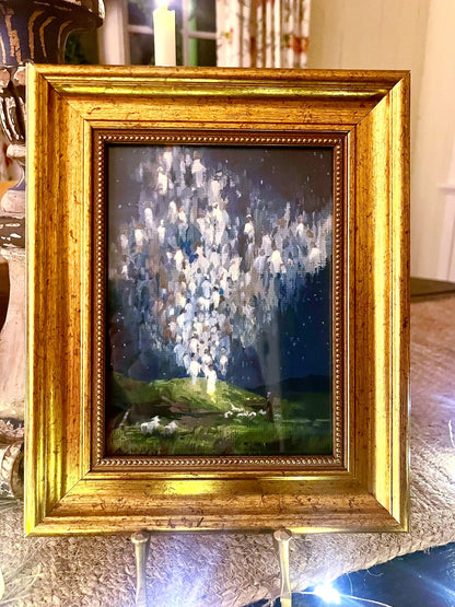 Gold Framed 6" x 8" Angels Print by Ellie Wilson