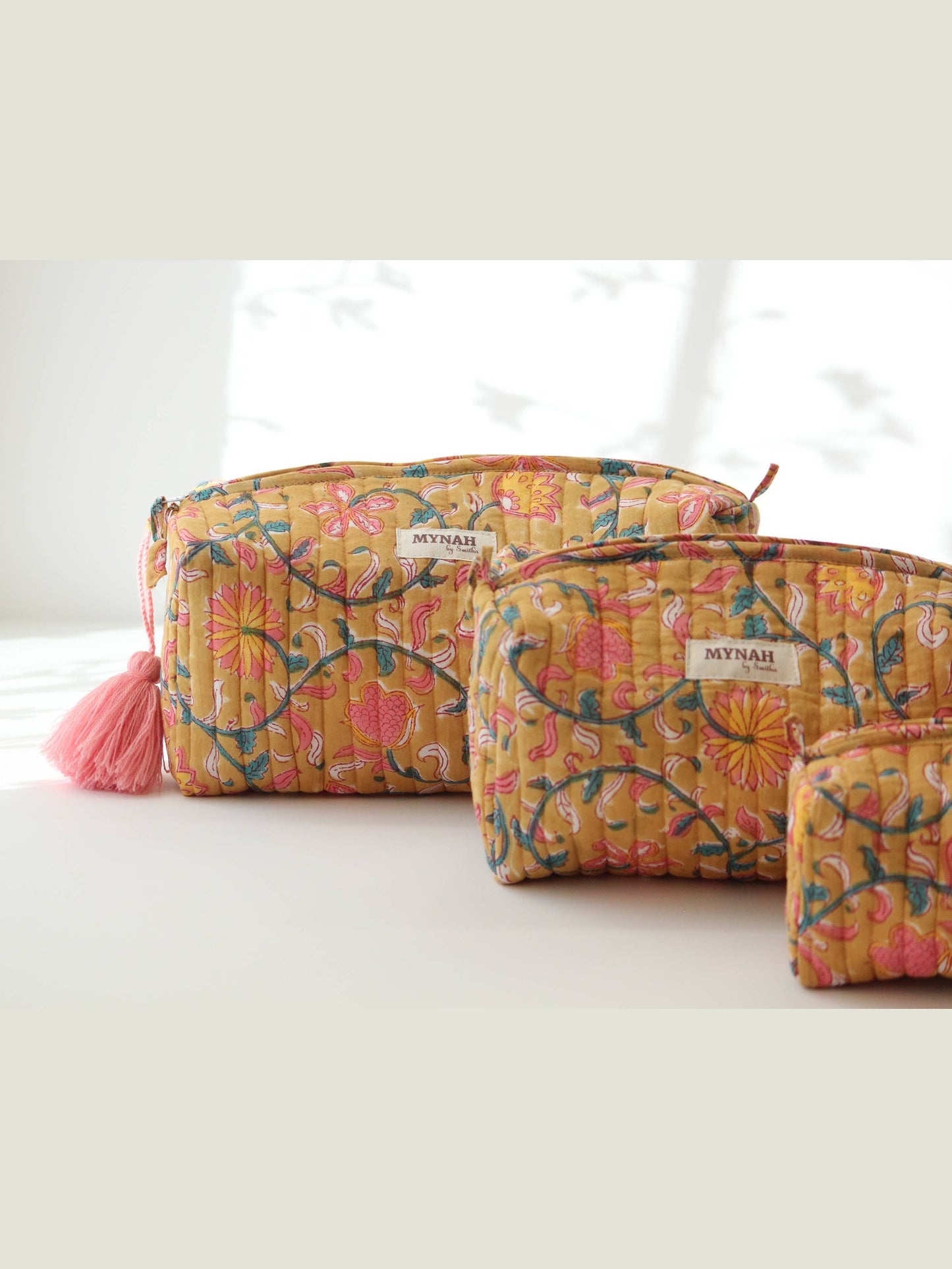 Henna vines print travel/makeup/organizer/bag-Set of 3