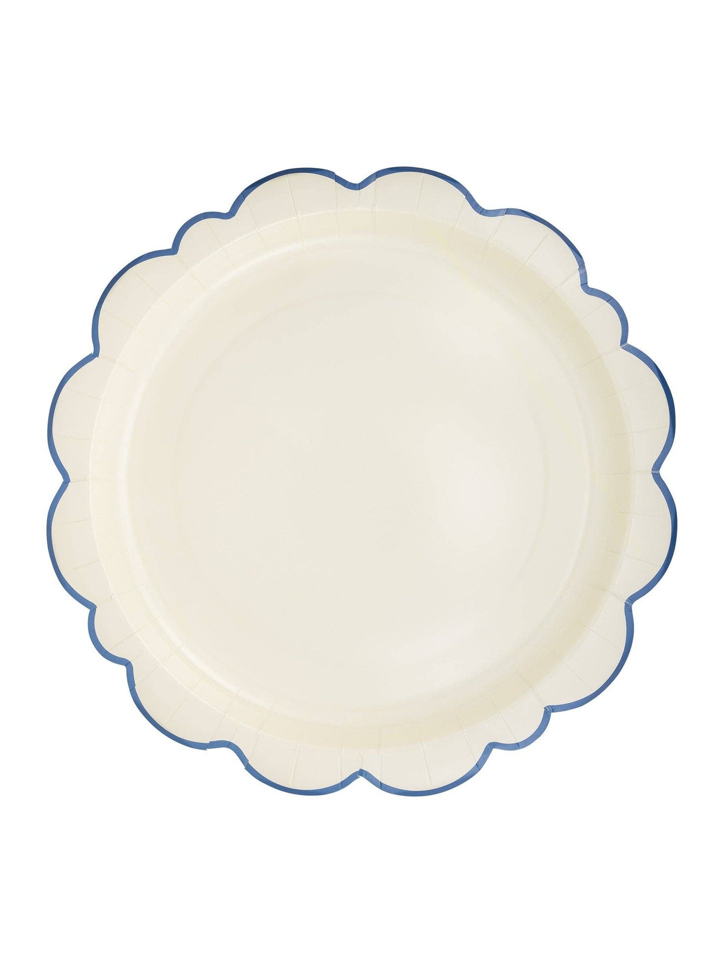 PEM1042 - Pembroke Cream with Blue Edge 12" Paper Plate