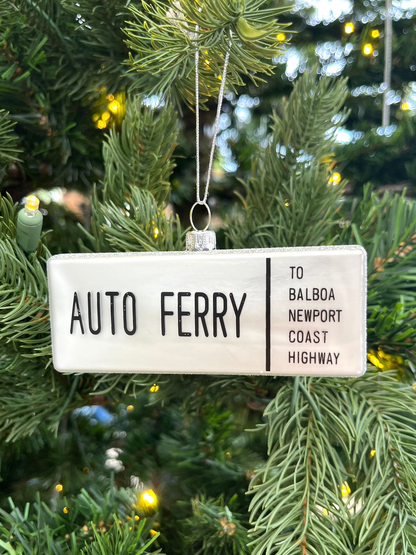 Balboa Ferry Sign Ornament