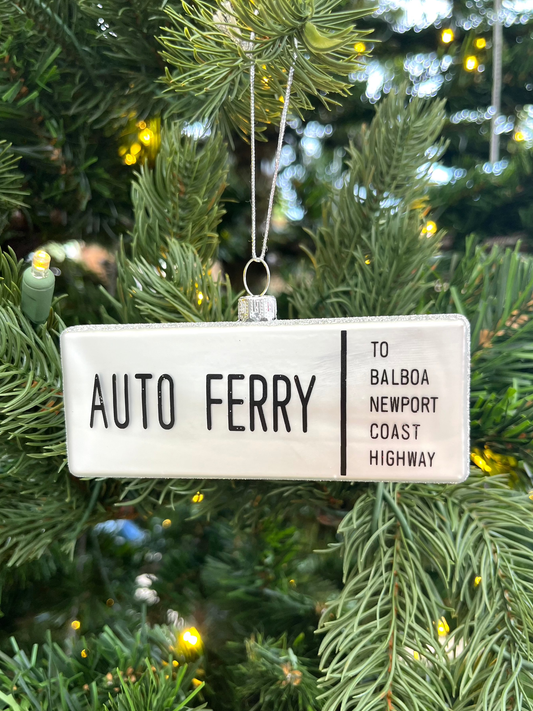 Balboa Ferry Sign Ornament