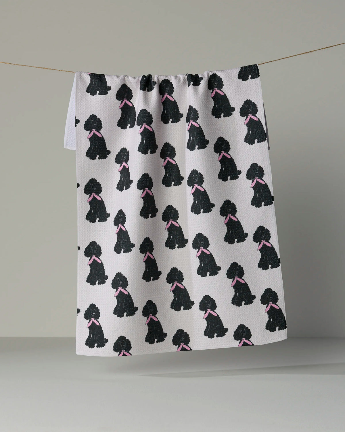 Poodle Parade Tea Towel