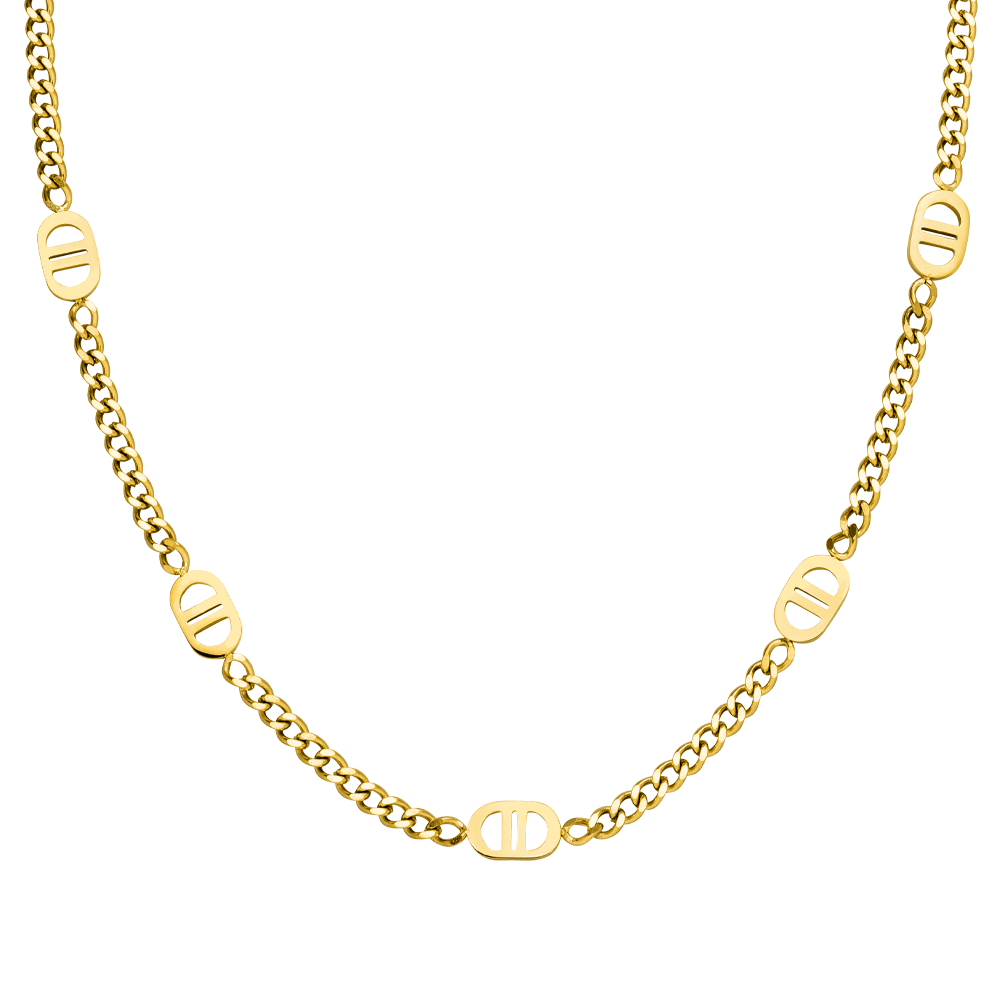 Five Prestige Necklace | 18K gold-plated: Gold