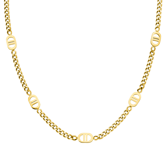 Five Prestige Necklace | 18K gold-plated: Gold