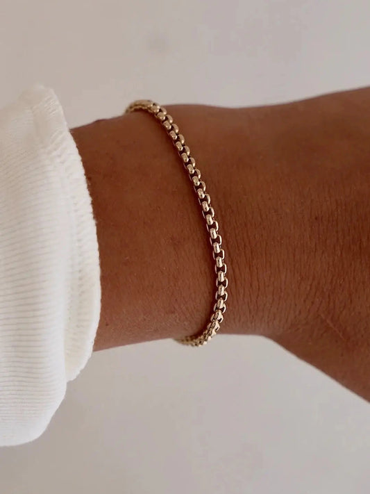 HOLLAND ROUND BOX CHAIN BRACELET
