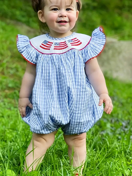 USA Flag Romper - Girls