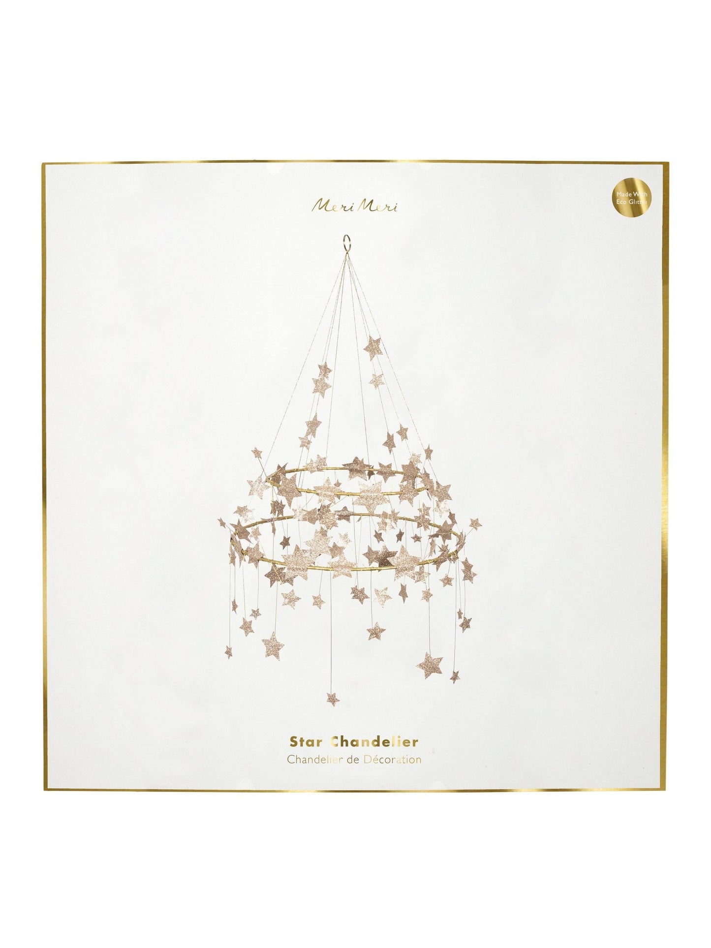 Gold Sparkle Star Chandelier