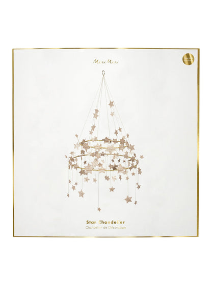 Gold Sparkle Star Chandelier