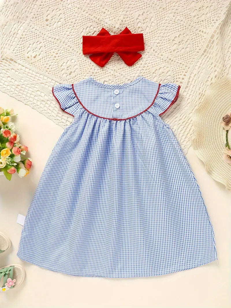 American Flag Smocked Girls' Dress