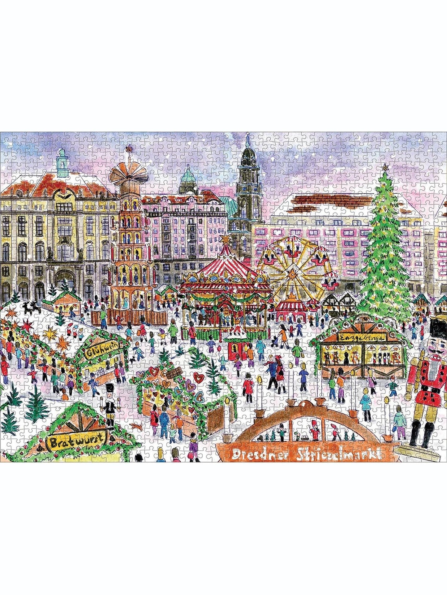 Michael Storrings Christmas Market in Dresden 1000 Piece Puzzle