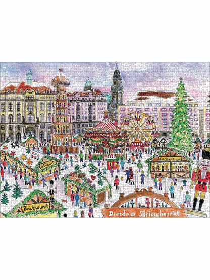 Michael Storrings Christmas Market in Dresden 1000 Piece Puzzle