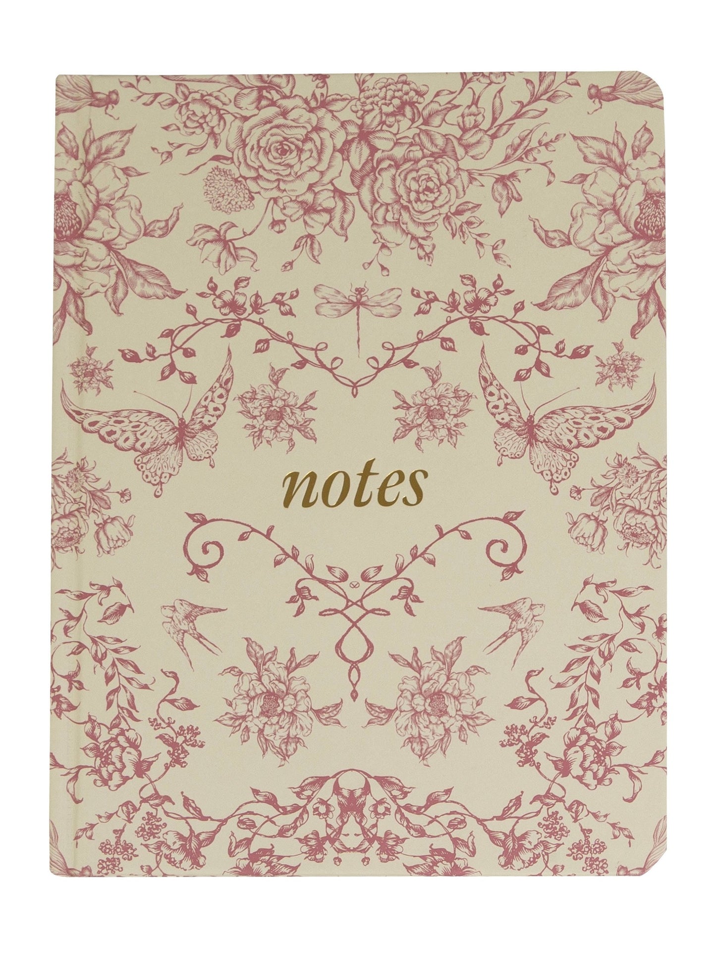 Red Toile Notes Journal, Hardcover Stationery