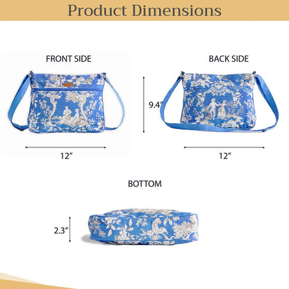Crossbody Bag  Cotton Sling Bag for Women - Joli Jouy - Blue