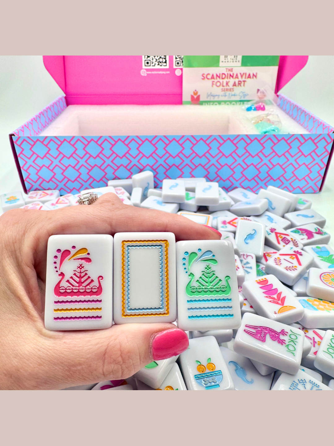 THE SCANDINAVIAN FOLK ART SERIES | Mahjong Tiles with Nordic Style