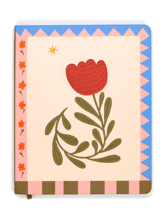 Star Tulip Embroidered Medium Hardcover Sketchbook