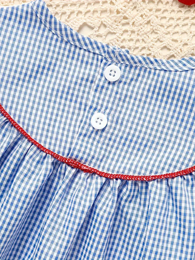 American Flag Smocked Girls' Dress