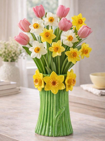 3 D Yellow Daffodil Vase