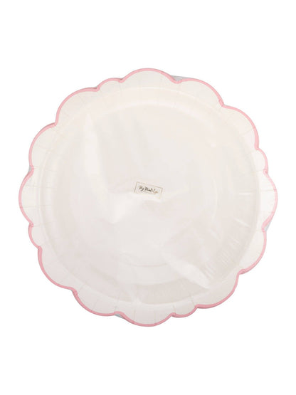 PEM1142 - Pembroke Pink Edge Scallop 12" Plate
