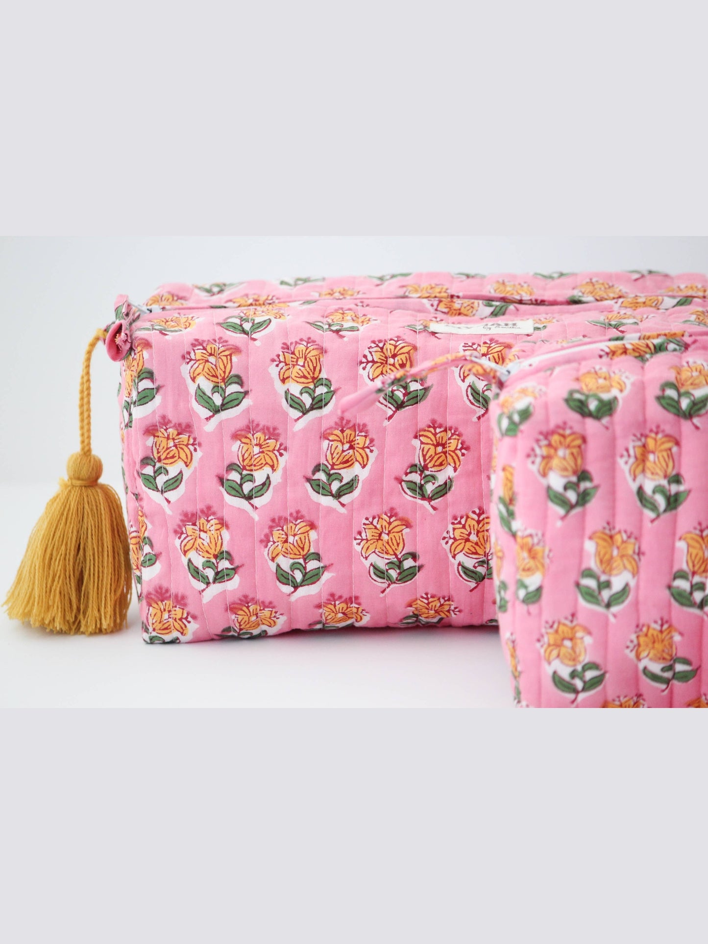 Bubblegum motif print travel/make up/organizer/bag-Set of 3