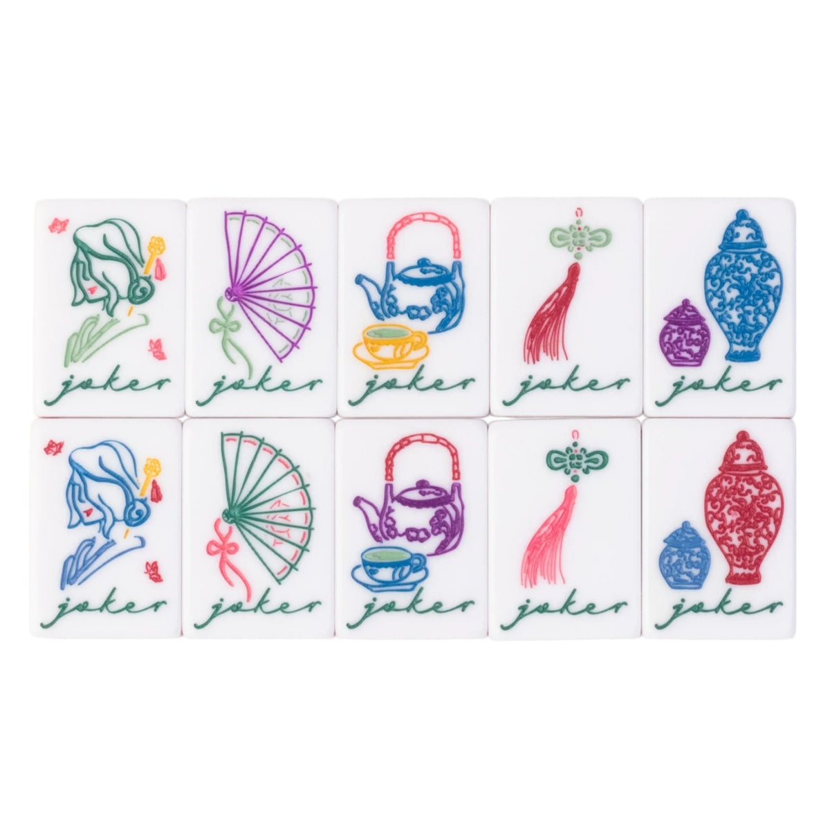 Premium Jade Green 3-Layer Acrylic American Mahjong Set 160 Tiles