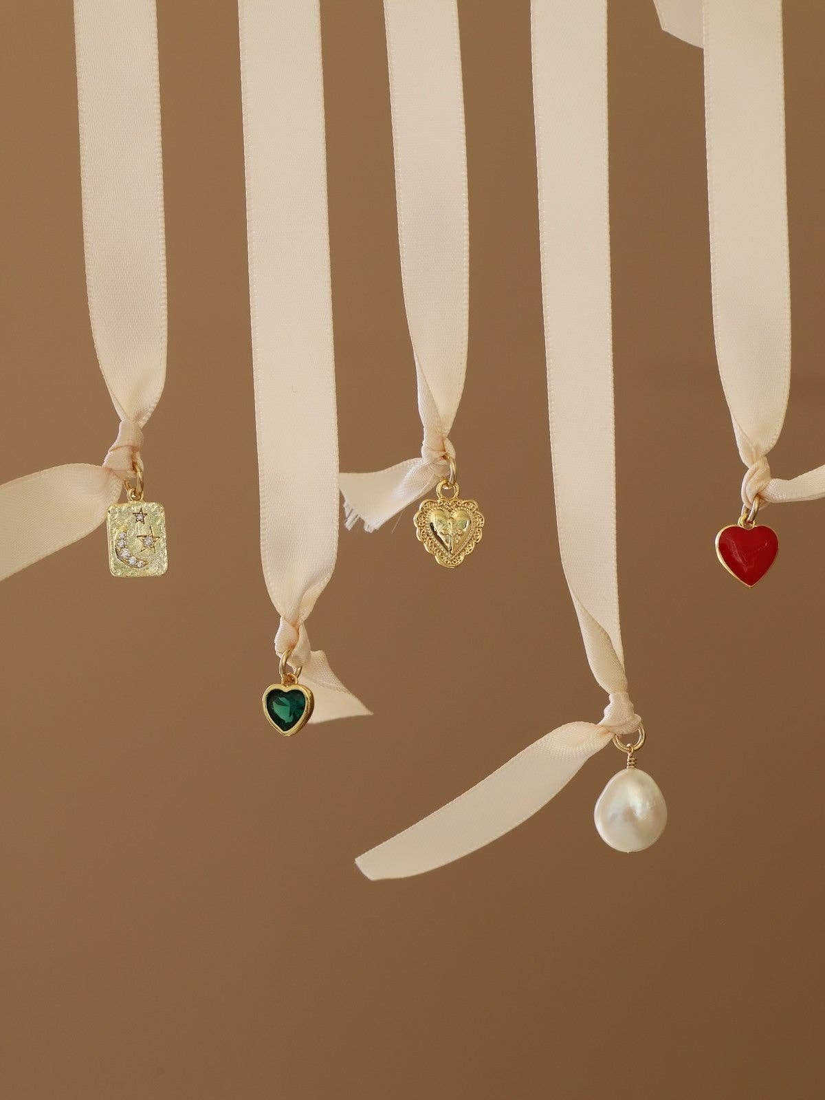 RED ENAMEL HEART CHARM