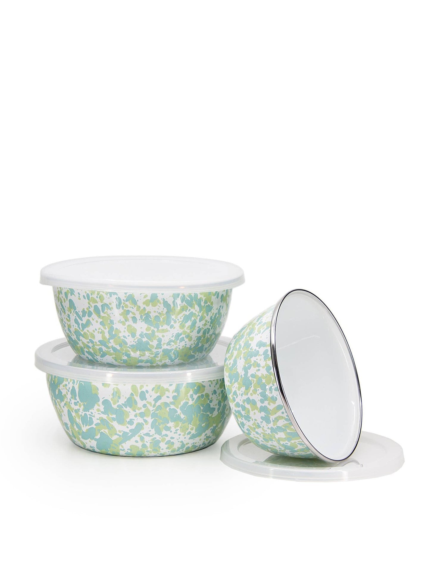Golden Rabbit Enamelware Jardin Nesting Bowls